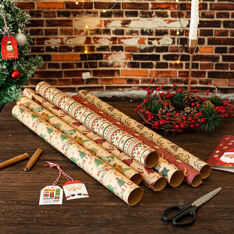 Elk Snowman Green Decoration Artware  Vellum Paper Origami Paper  Florist Wrapping Paper