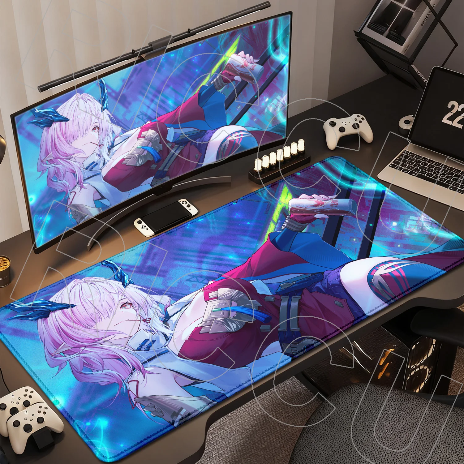 Фото Большой коврик для мыши HD XXL с аниме-девушкой из Arknights Endfield Mi Fu, аксессуар для геймеров, коврик для ПК, настольный коврик, коврик для ноутбука, офисный коврик, большой коврик для мыши №3