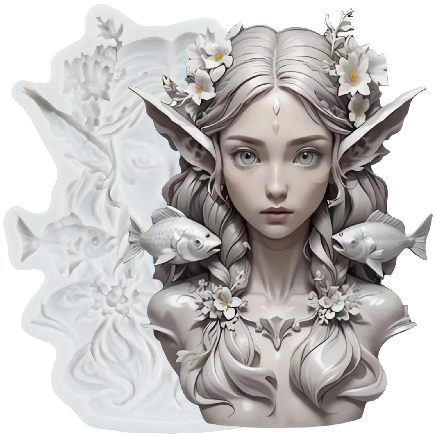 

Формы для торта Mujiang, силиконовые, elf girl, 1 шт