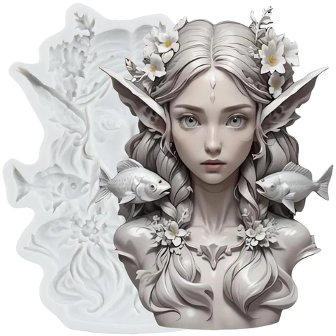 Формы для торта Mujiang, силиконовые, elf girl, 1 шт