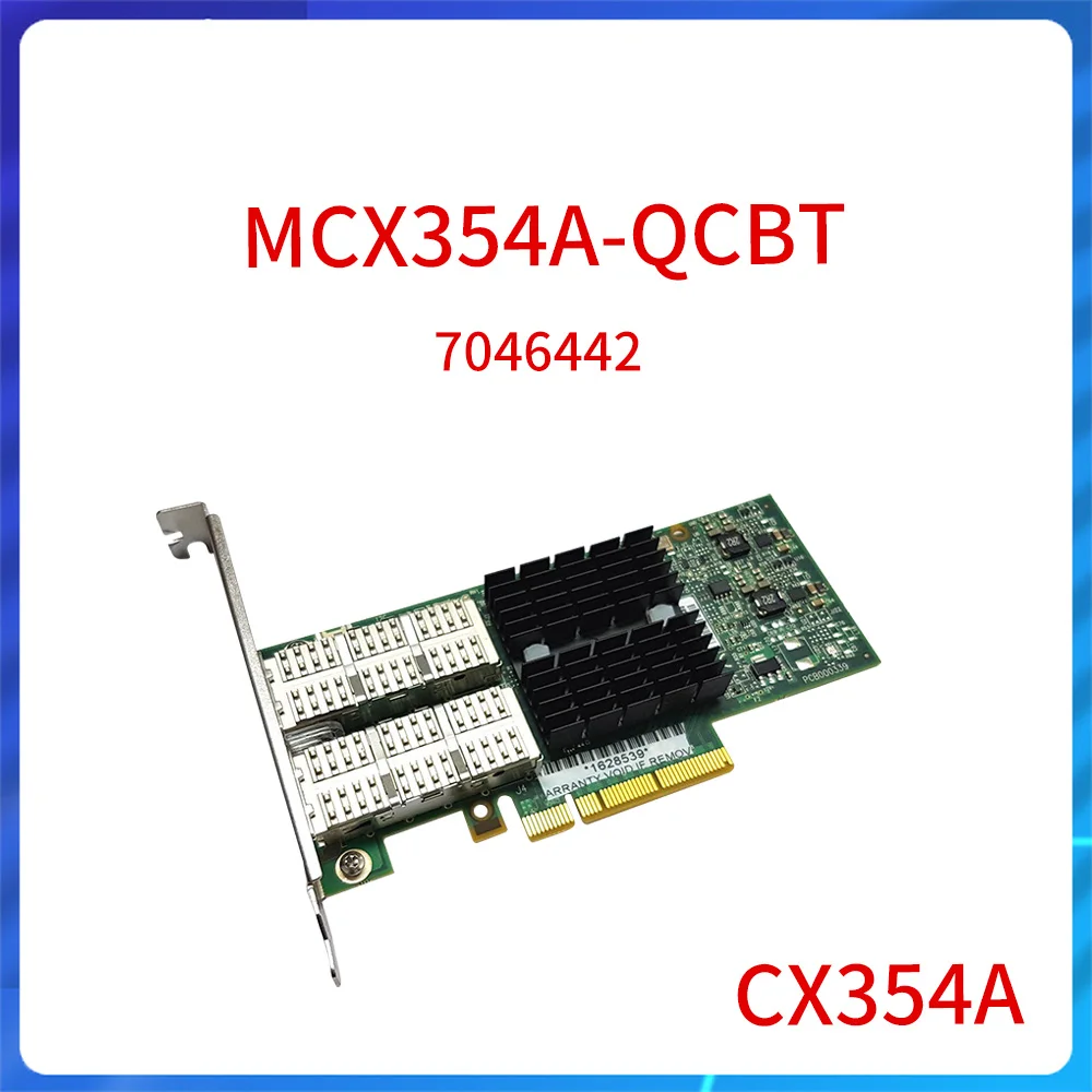 Original ConnectX-3 CX354A PCIe x8 10GB QSFP+ Dual Port Server 7046442 10 Gigabit Optical Network Card Expander MCX354A-QCBT