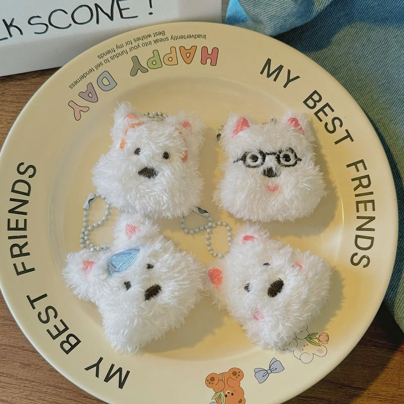 Kawaii West Highland Terrier Женская милая плюшевая мягкая набивная кукла сумка брелок