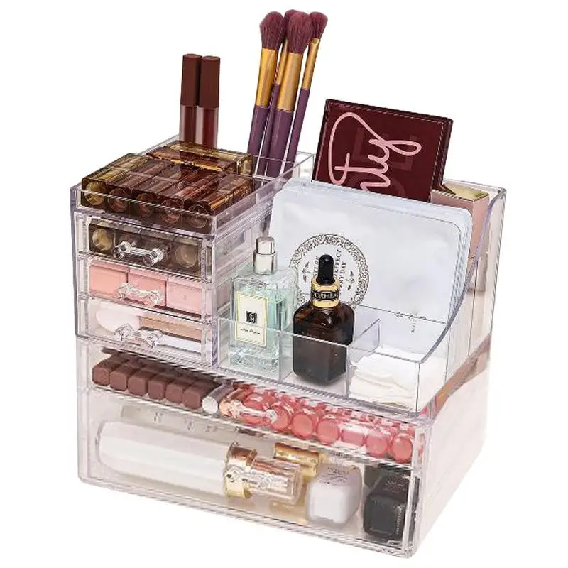 

Makeup Organizer For Vanity Makeup Organizers And Storage For Vanity Cosmetics Organizer Makeup Accessories With Drawers For