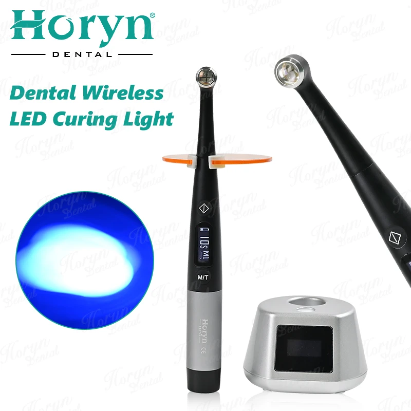 Фото HORYN Dental 3000 МВт/см2 Полимеризационная лампа 10 Вт Высокомощная светодиодная лампа Беспроводная 1 секунда с 7 моделями Холодная беспроводная полимеризационная лампа №2