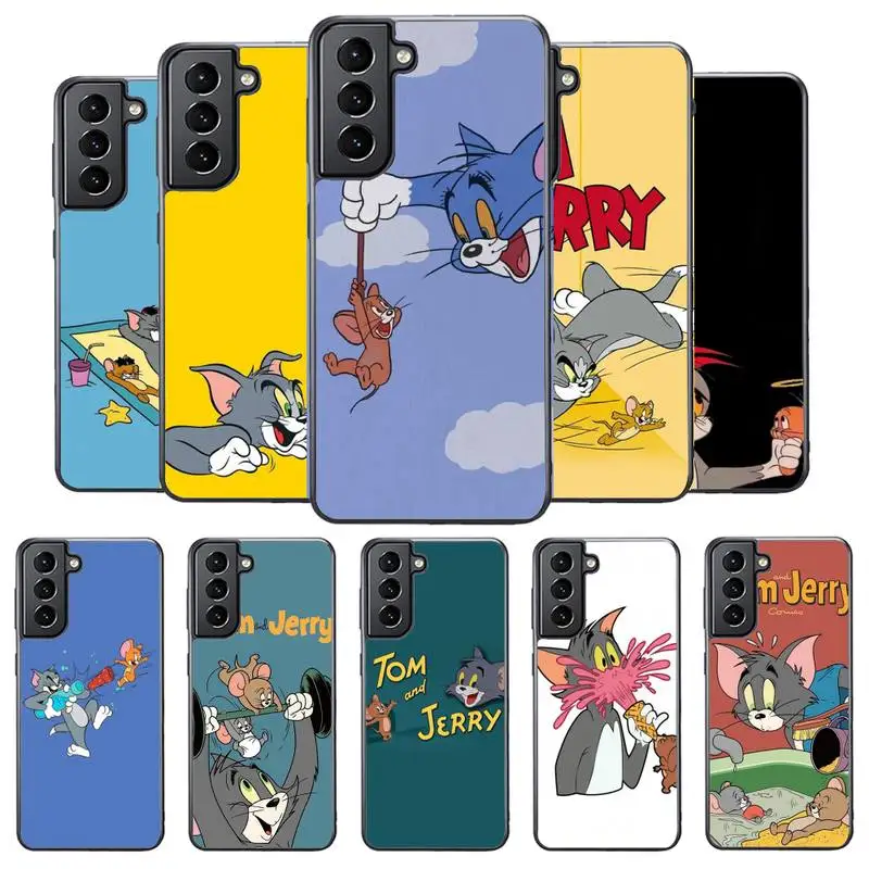 

Cat TOM Mouse JERRYS Phone Case For Samsung S8 S9 S10 S20 plus 5G lite note 20 ultra PC nax fundas cover