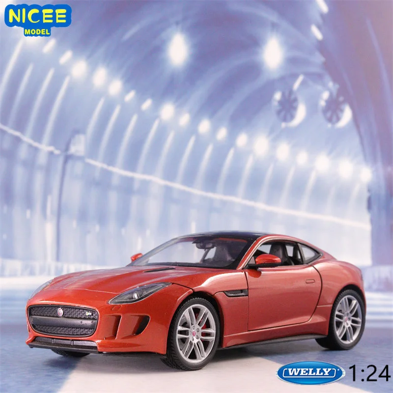 

WELLY 1:24 JAGUAR F-Type Coupe High Simulation Diecast Car Metal Alloy Model Car Children's toys collection gifts B169