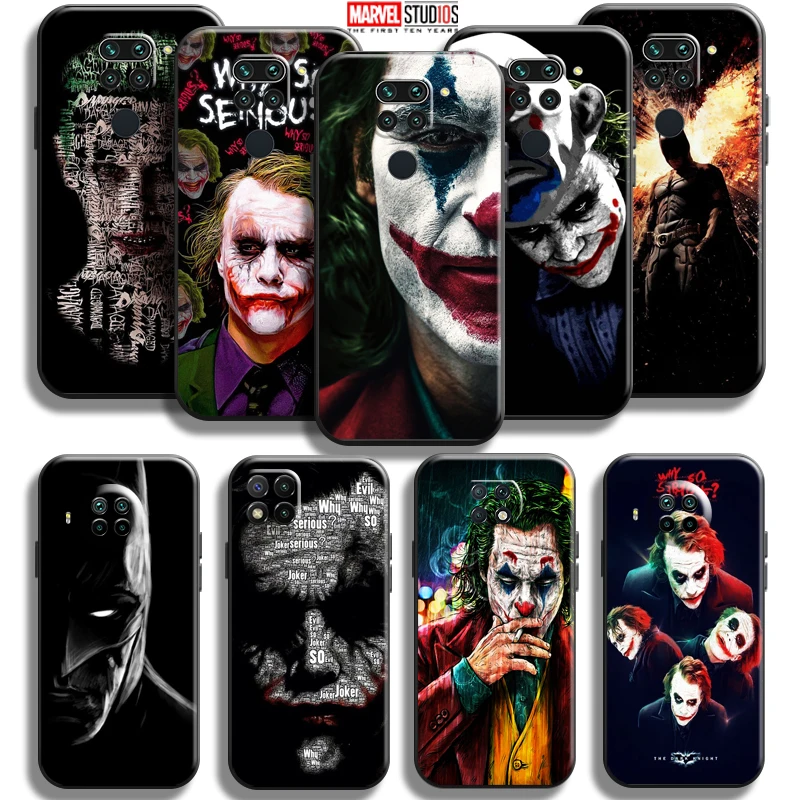

Marvel Bat-Man Joker Clown Phone Case For Xiaomi Redmi Note 9 9 Pro Max Note 9T 5G Soft Funda Liquid Silicon Silicone Cover