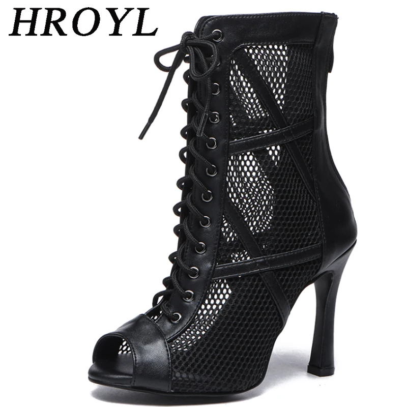 

Women's Latin Dancing Shoes High Heels Ballroom Dance Shoes Boots Black/Red Bachata Salsa Sandals Soft Suede Sole Dropshipping