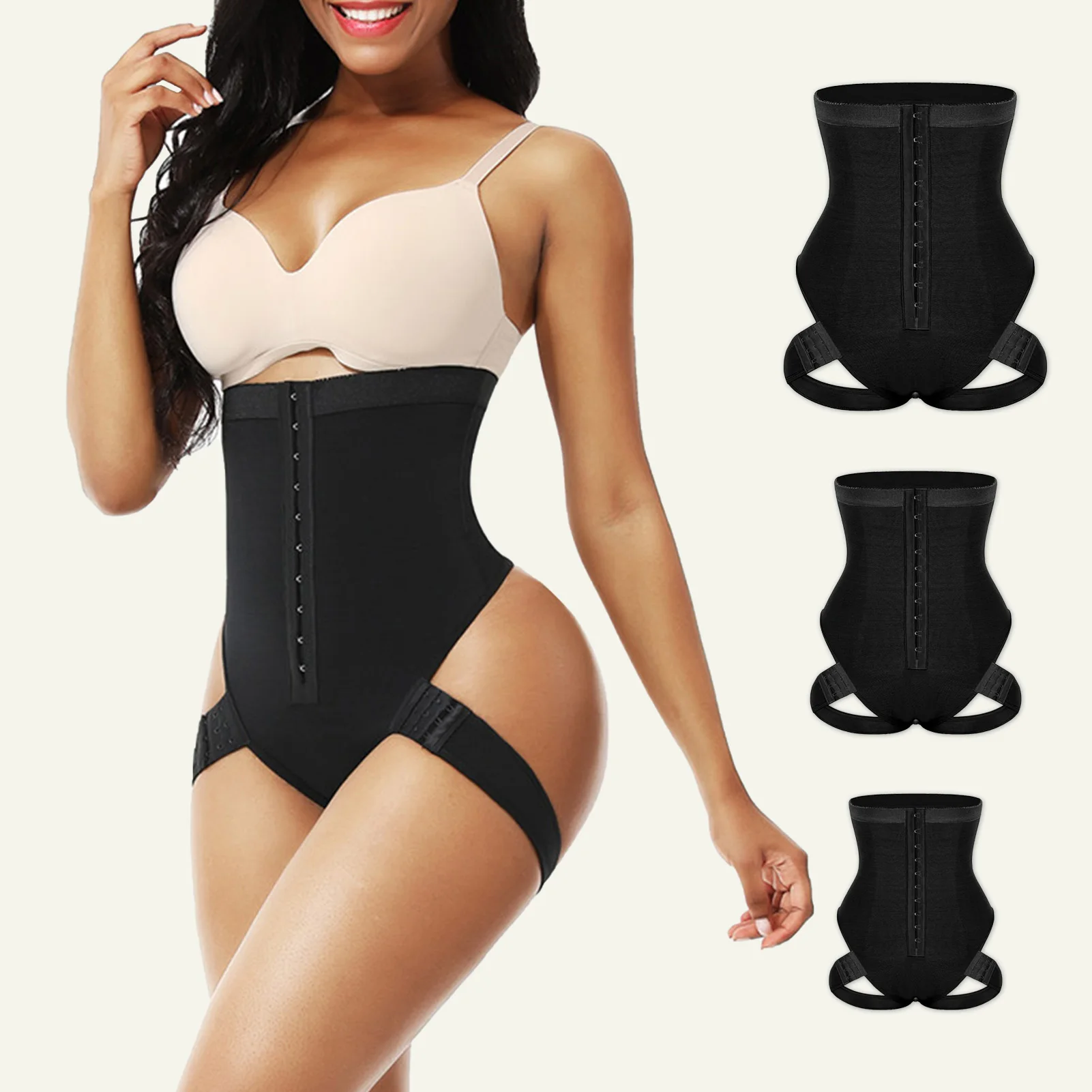 

High Waist Shapewear Cuff Tummy Trainer With Butt Lift Waist Trainer Body Shaper M/L/XL Sizes