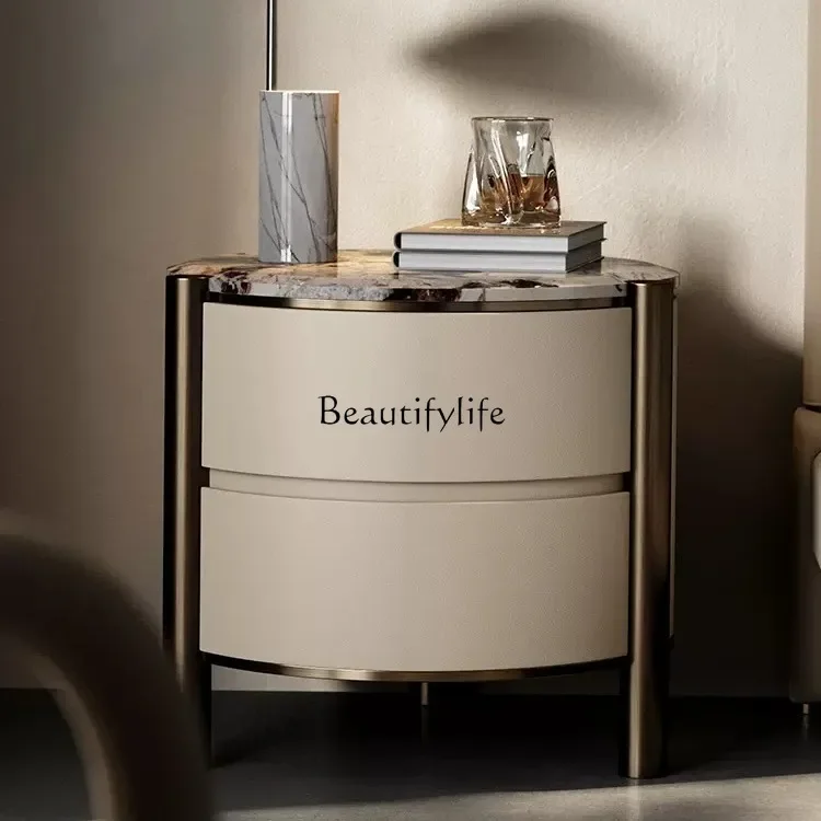 Tianshan Twilight Snow Роскошная каменная прикроватная тумбочка 2024 современная простая