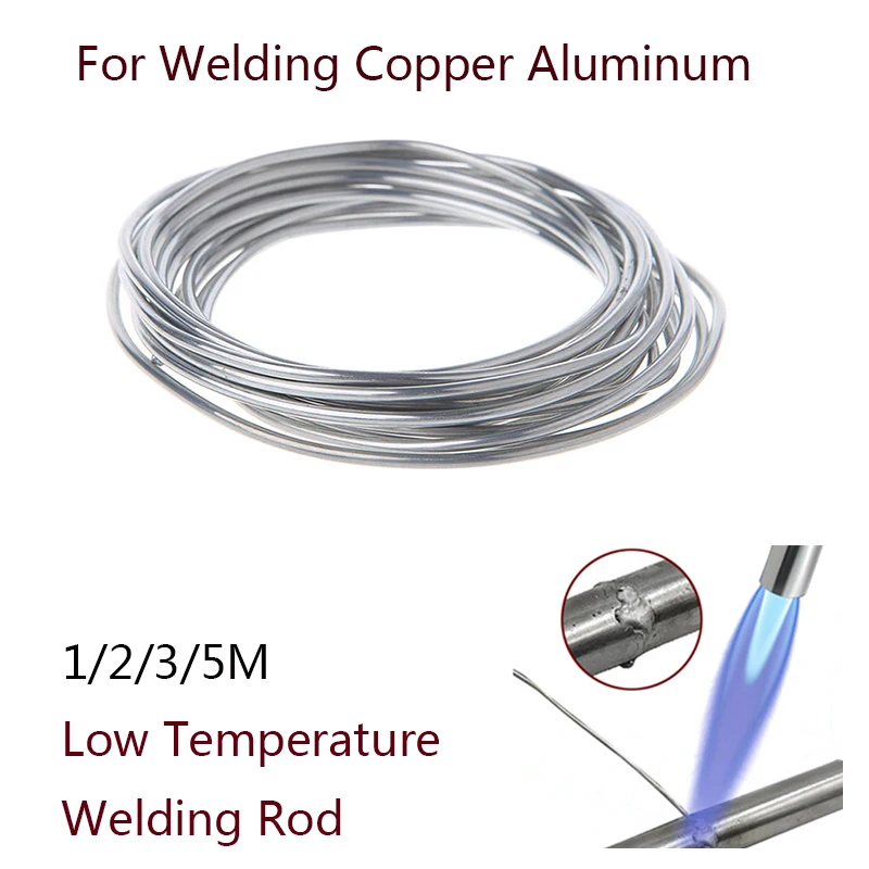 

1/3/5m Aluminum Copper Welding Rods Cored Weld Wire Rods Brazing Iron Stainless Steel Soldering Easy Melt No Need Powder
