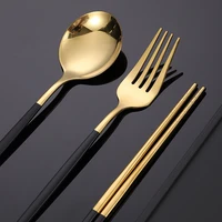 portable stainless steel cutlery portuguese creative student outdoor tableware reusable travel campspoon gifts box dinnerware