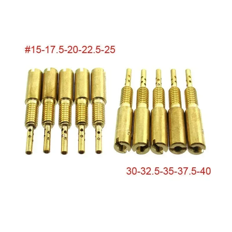 1 комплект КАРБЮРАТОР Pilot Slow Jets #15 17 5 20 22 25 30 32 35 37 40 для Mikuni 34 HS40 HSR VM28/486 TM40 новинка