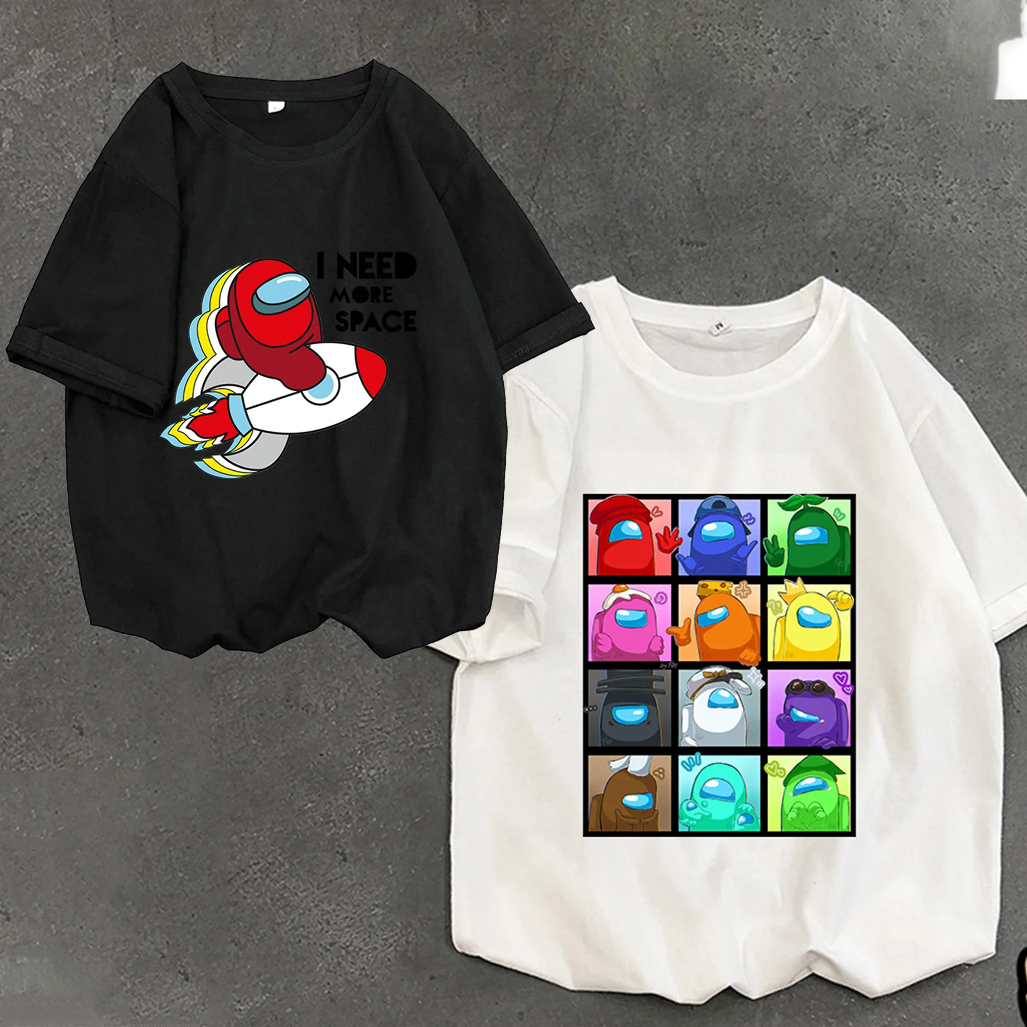 

Women Clothes T Shirt Among of Us Tshirt Impostor Shirts Cotton Summer Top Female Man Oversized Short Sleeve Tees
