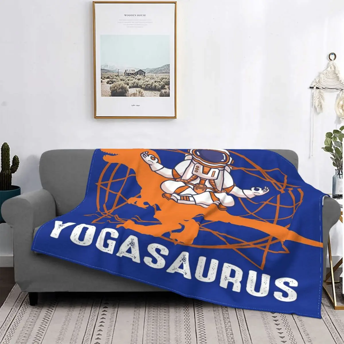 

Yosasaurus-Manta a cuadros para cama, colchas con capucha, edredón