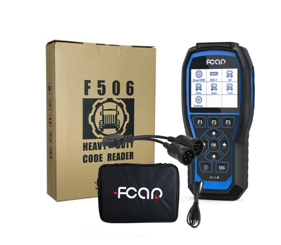 

Fcar F506 Pro Die-sel Truck Scanner Heavy Truck and Car 2 In 1 OBD2 Scanner For Bus Excavator Professional OBD2 Diagnosis Tool