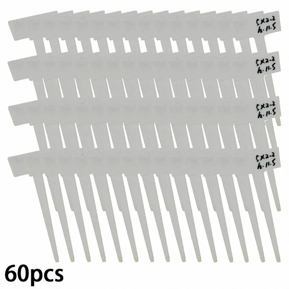 

60PCS White T-type Plant Labels Flexible Plastic Garden Tags 11.5cm Plant Classification Sorting Sign Tag Seedling Mark Tools