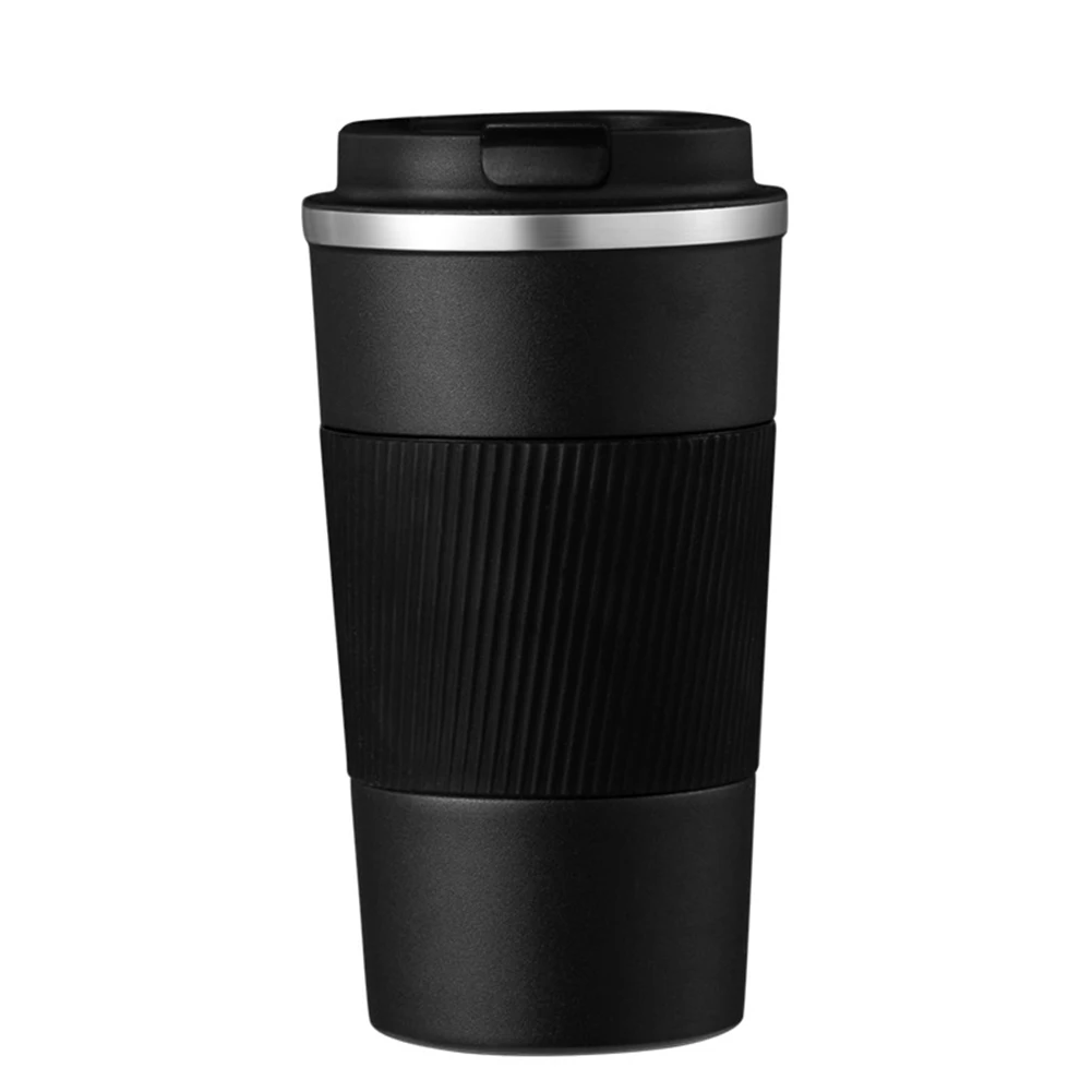 

Travel Coffee Mug Double Stainless Steel Cup Thermal Black Car Flask Vacuum Leakproof Insulated Bottle 380ml/510ml