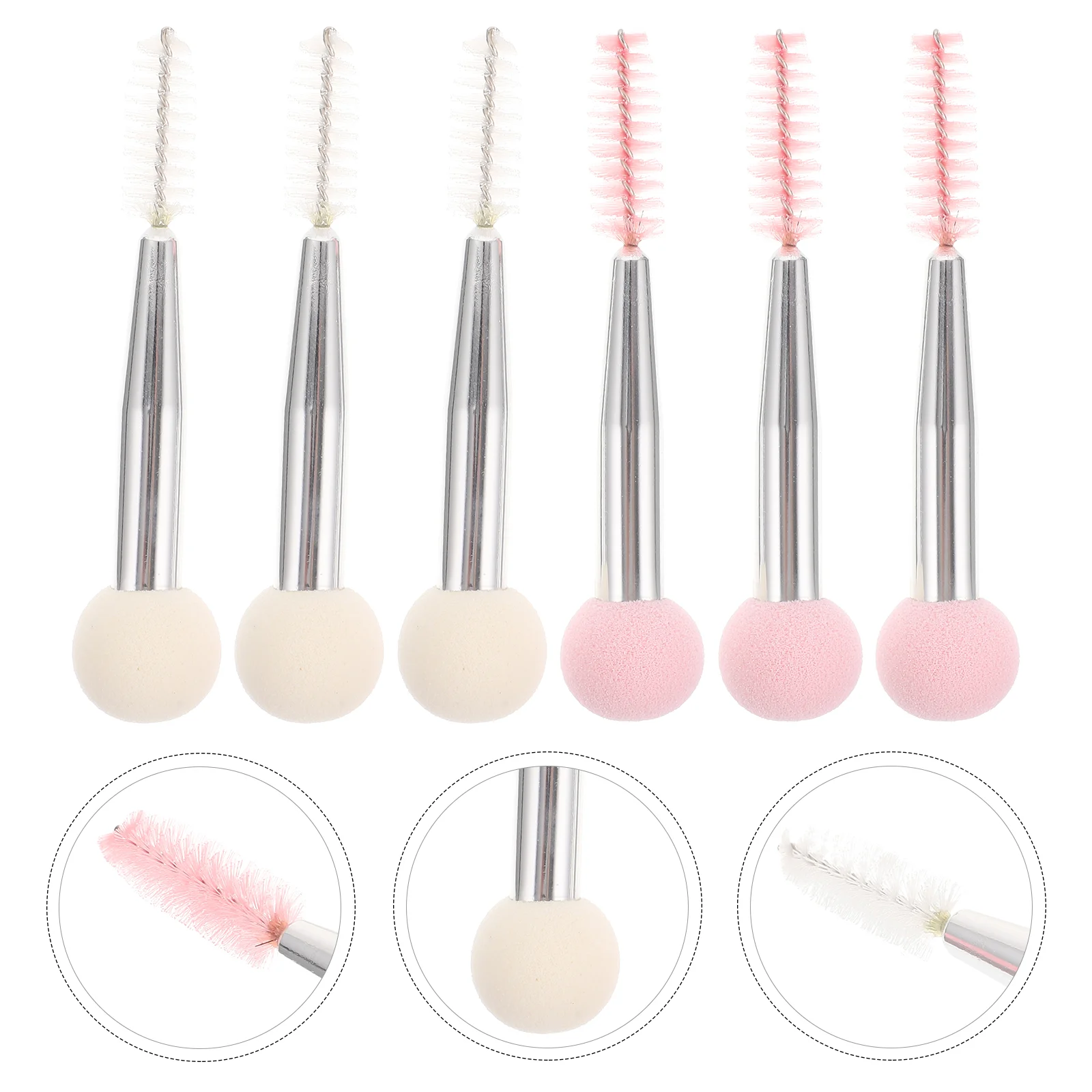 

Brush Sponge Makeup Brushes Applicator Foundation Eyelash Eye Head Tool Eyebrow Mascara Eyeshadow Make Up Concealer Double