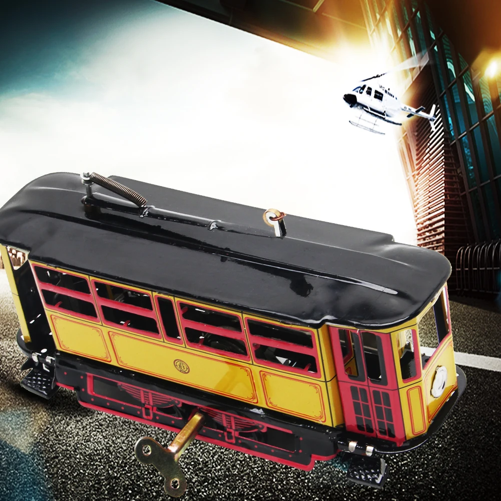 

Retro Wind Up Tram Cable Bus Clockwork Streetcar Toy Vintage Collection Kid Gift