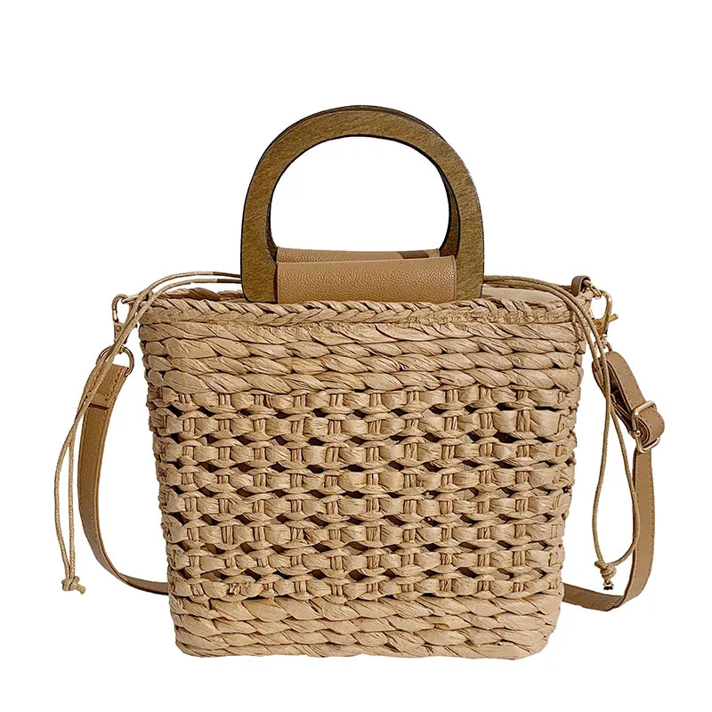 

Messenger Bag Fashion Straw Woven Shoulder Bags Summer New Hand Bags Trendy Casual Simple Beach Handbag Crossbody For Women Girl