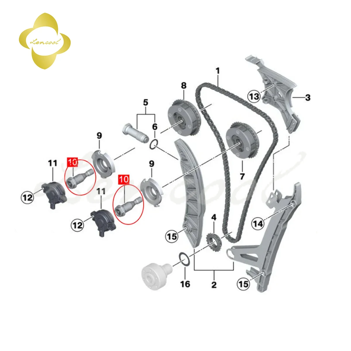 Центральный распределительный вал двигателя 2 шт. регулирующий клапан масла для