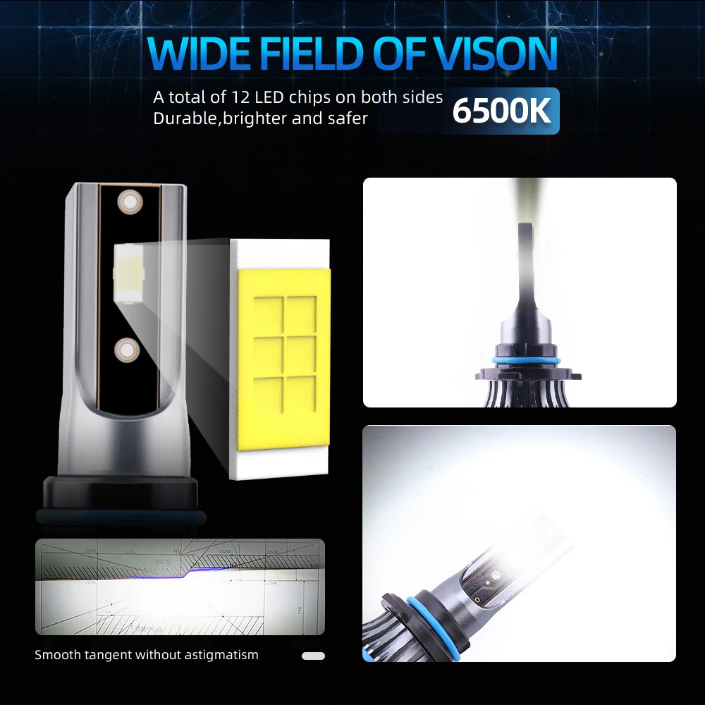 9012 HIR2 Автомобильные фары 12 В Светодиодная лампа 2011 лм турбо для Opel Astra J 2012 2013 2014 2015