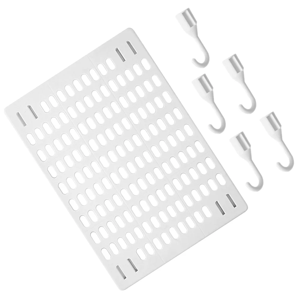 

Garage Tool Organizer Peg Board Metal Storage Rack Pegboard Wall Hanger Panel Punch Free