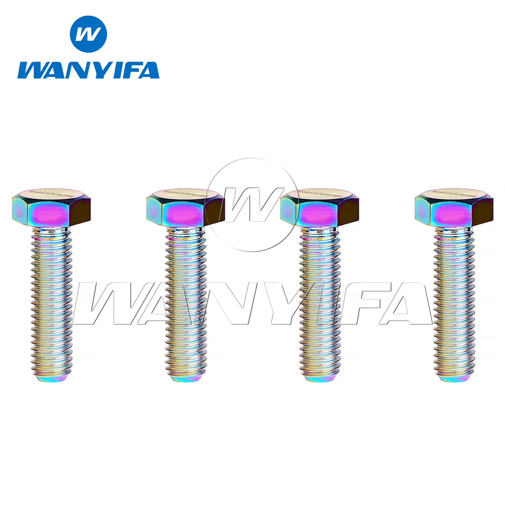 Титановый болт Wanyifa M6 M8x10/15/20/25/30/35/40/45/50/55/60/65/70/75/80 мм DIN933 внешние винты для