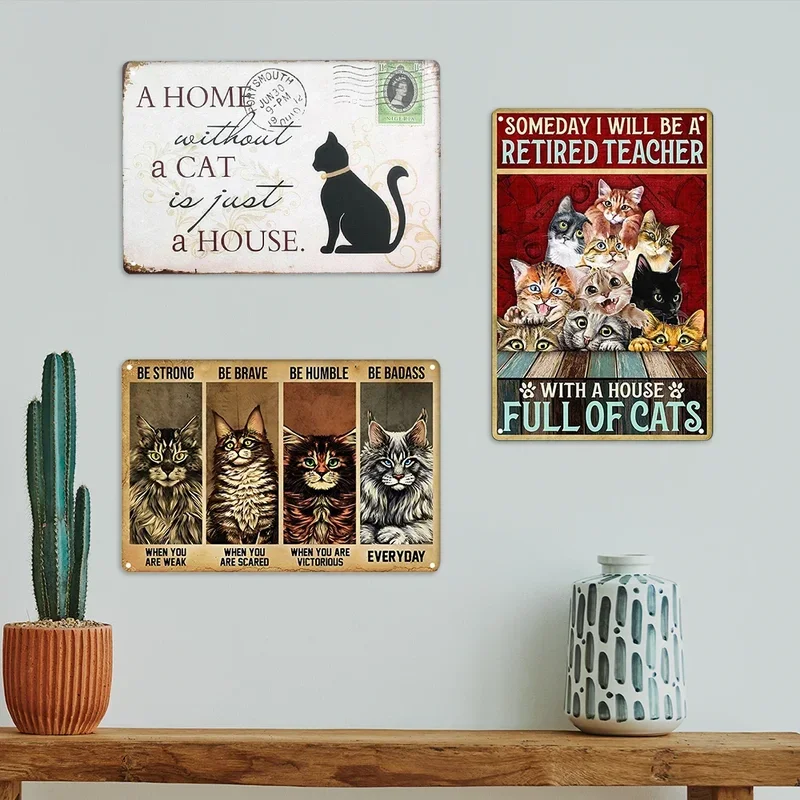 Винтажные металлические знаки с милым декором жестяные забавные цитатой hello Dark my