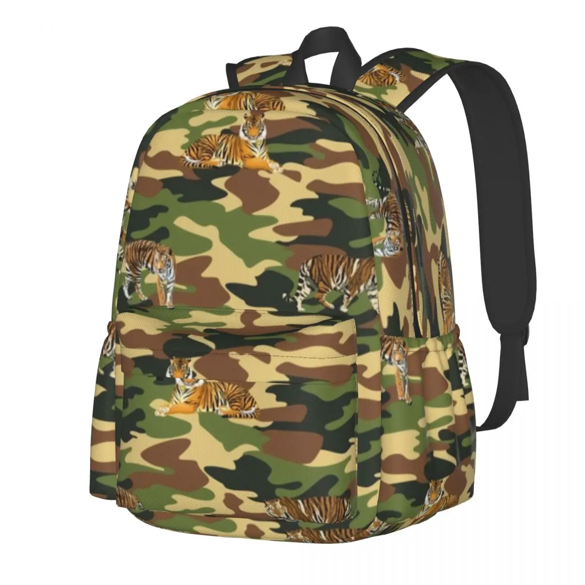 

Камуфляжный рюкзак с принтом тигра, винтажные дорожные рюкзаки с животными, мужские легкие школьные ранцы на заказ, повседневные Рюкзаки