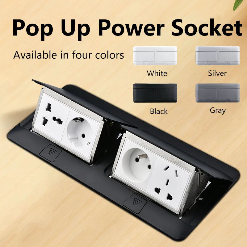 Настольная розетка европейского стандарта с USB-разъемом HDMI всплывающая