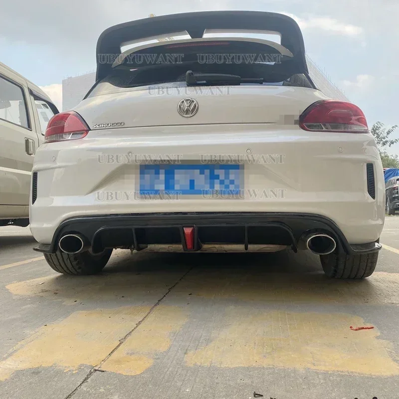 Для Volkswagen Scirocco 2009 2010 2011-2016 (только для R) диффузор заднего бампера спойлер MATT