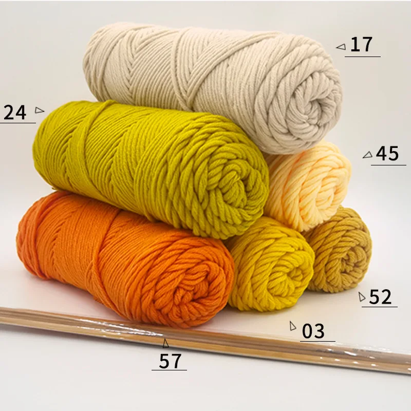 

100g 8ply DIY Milk Cotton Yarn High Quality Soft Baby Yarn Hand Knitting Threads Yarns for Knitting and Crochet Sweater Scarf