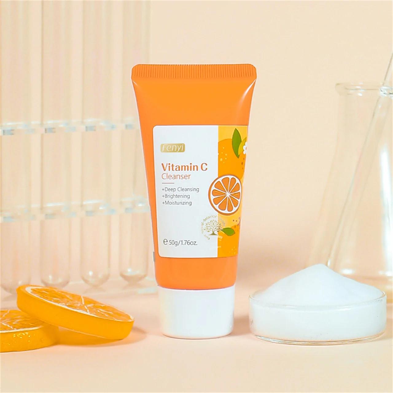 

Vitamin C Facial Cleanser 50g Pore Cleaning Moisturizing Brighten Tighten Hydrating Repair Soothe Soften Improve Skin Tone