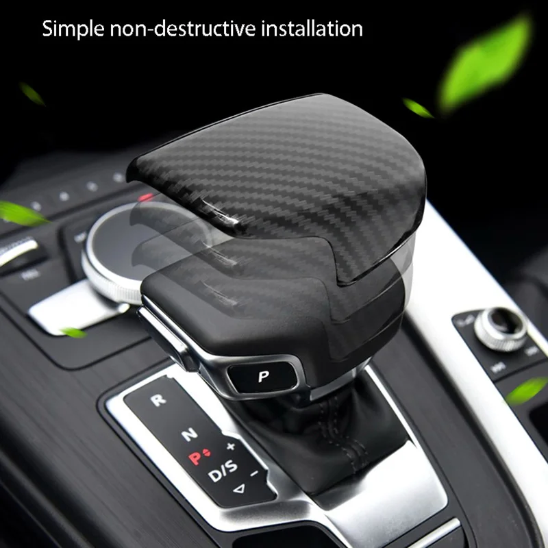 

Car Gear Shift Knob Protect Cover Trim for Audi A4 B8 A5 A6 A7 Q5 8R Q7 S6 S7 Handle Protect Cover Only For Left-side Driving