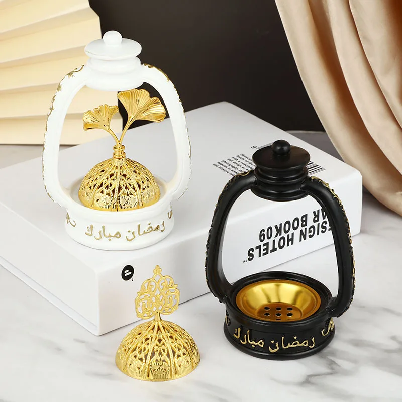 

Islam Muslim Relief Aromatherapy Stove Arabic Temple Lantern Luxury Incense Burner Home Party Decoration Crafts Ramadan Ornament