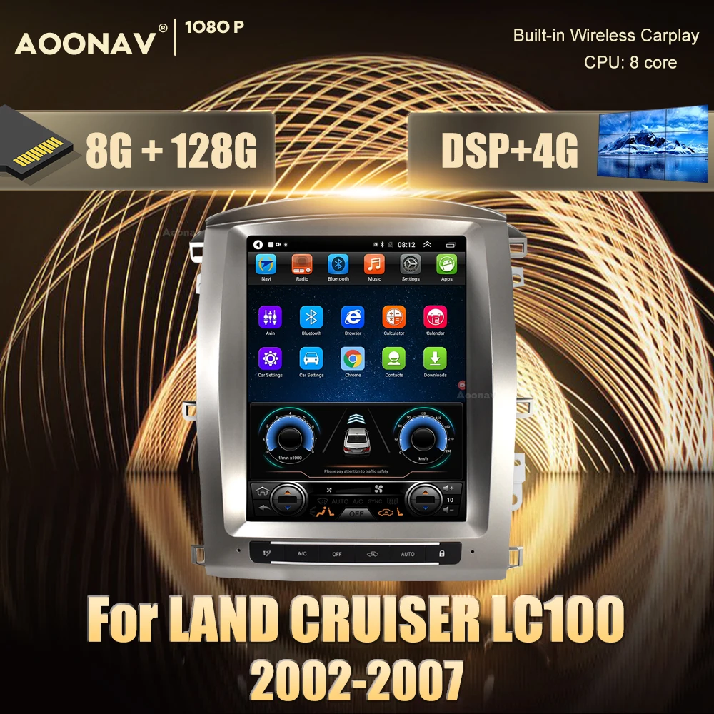 

Автомагнитола 2DIN, 128 ГБ, Android, для LAND CRUISER LC100 2002-2007