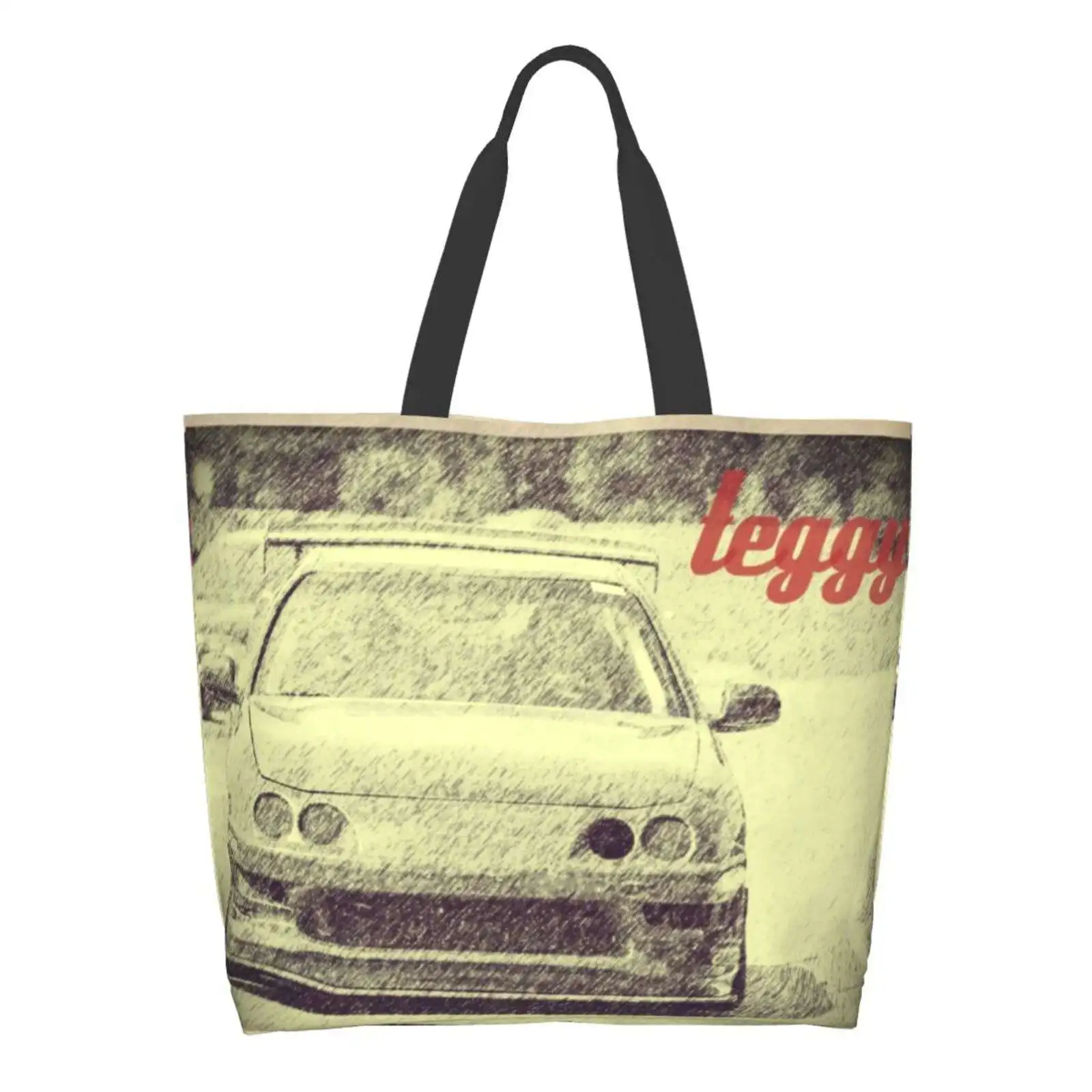 

Teggy Passion Large Size Reusable Foldable Shopping Bag Tuner Civic Integra Crx Jdm Stance Japan Racing Tuning Cars Typer