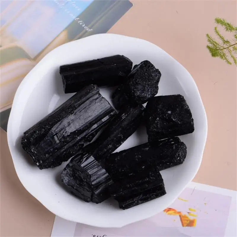 

Natural Black Tourmaline Gravel Crystal Gem Rough Mineral Specimen Stone Healing Reiki Home Decoration DIY Gift Crafts