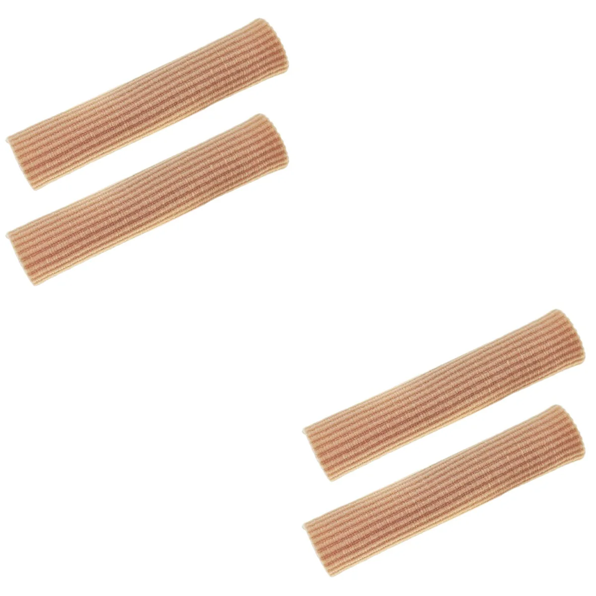 

4 pcs Adjustable Finger Sleeves Ribbed Knit Toe Covers Protector for Sports