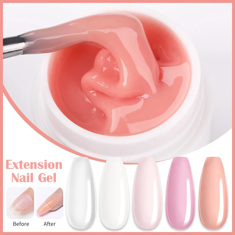 LILYCUTE 8 мл удлиняющий гель для ногтей розовый белый прозрачный УФ Vernis