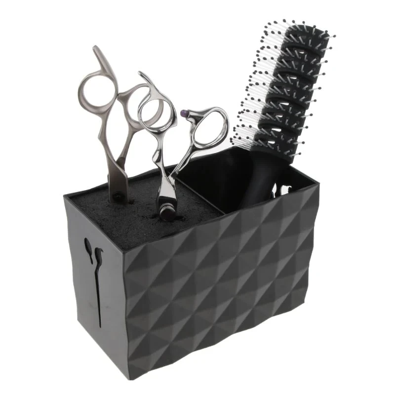 

Hairdressing Scissors Stand Salon Hair Clips Comb Scissors Organizer Barber Tools Display Box Hairbrush Storage Case