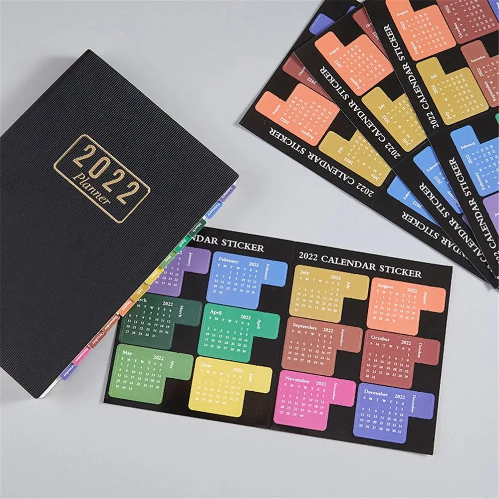 

Journals Office School Weekly Planner 2022 Calendar Stickers DIY Classify Labels Index Stickers Stationery Supplies