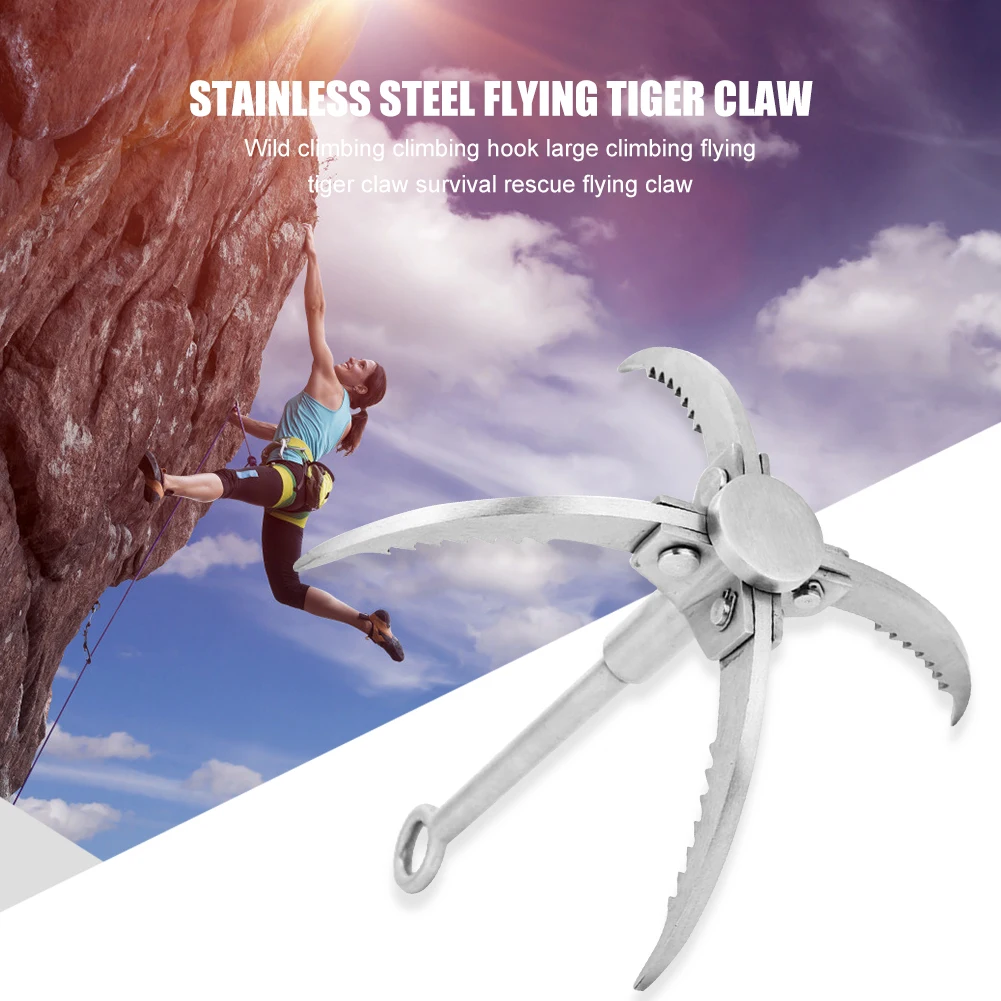 

Rescue Grappling Hook Survival Travelling Easy Carrying Portable Parts for Climbing Claw Multi-function Rescue Multitoo