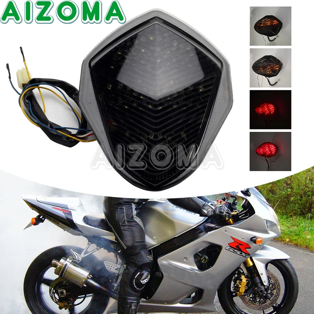 

Для Suzuki GSX-R 1000 2003-2004 GSX R 1000 Встроенный задний фонарь, задний предупреждающий фонарь, стоп-сигнал, ходовой сигнал поворота, лампа