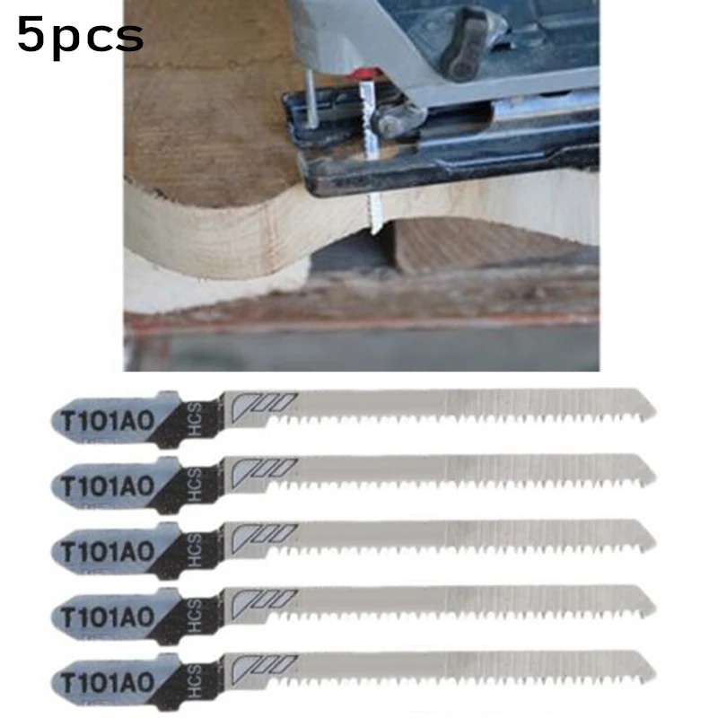 

T-shank Jigsaw Blade Fitting Cutting Curve 5pcs Assorted Metal Steel Cutter T101AO HCS 82mm Durable High Quality