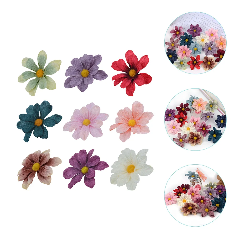 

Flowers Flower Daisy Artificial Heads Fabric Head Silk Mini Faux Craft Chrysanthemum Bouquet Fake Cloth Sewing Hydrangea Table