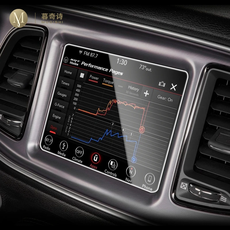 

For Dodge Challenger 2015-2020Car GPS navigation film LCD screen Tempered glass protective film Anti-scratch Film Interior Refit