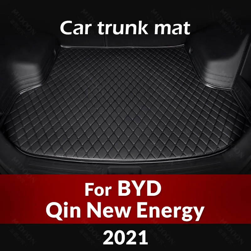 

Коврик для багажника автомобиля для BYD Qin New Energy 2021, автомобильные аксессуары на заказ, украшение интерьера автомобиля, коврик-подкладка для груза